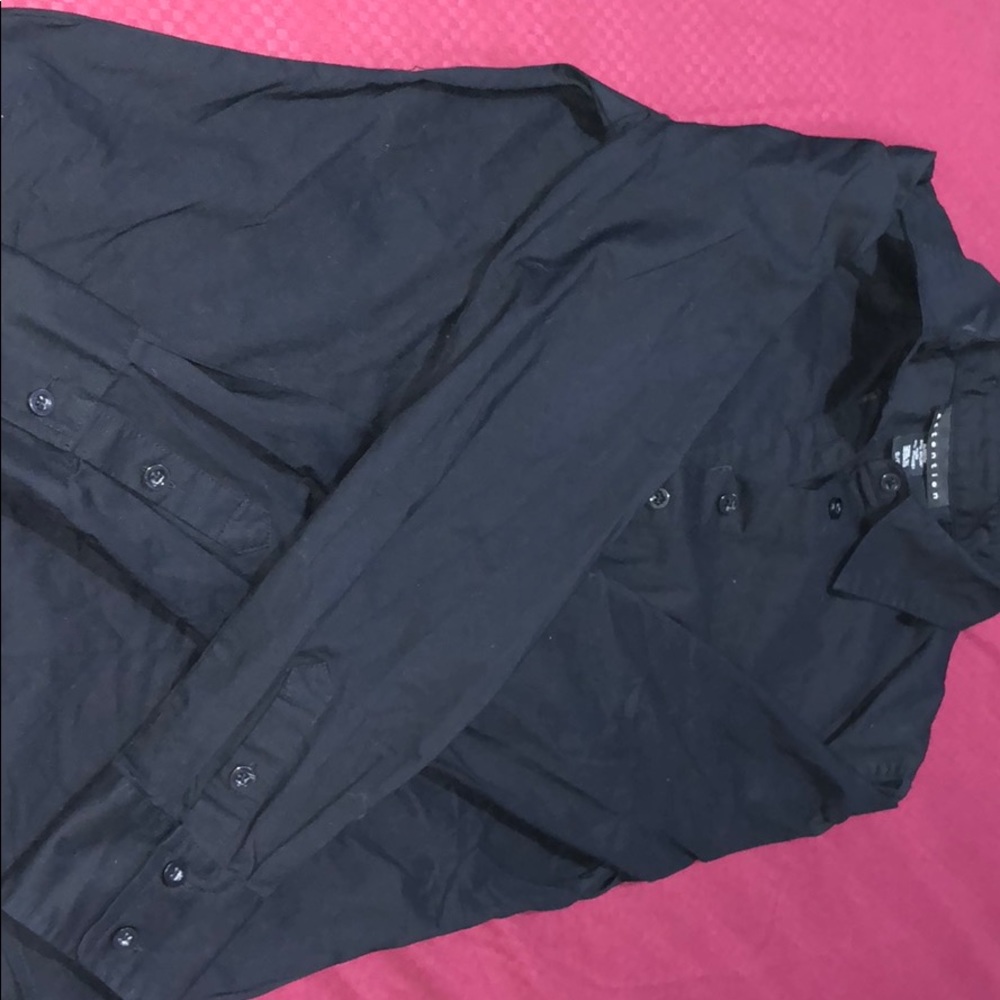 Women’s black button down shirt